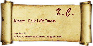 Kner Ciklámen névjegykártya
